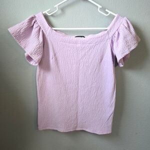 Express Small Purple Off the Shoulder Top
